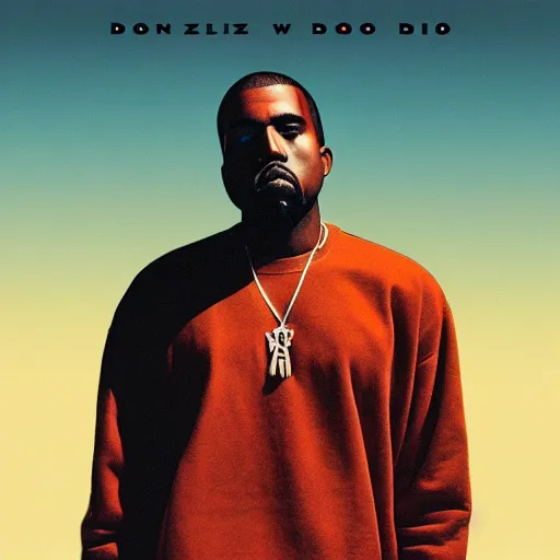 nostalgic rap album cover for Kanye West DONDA 2