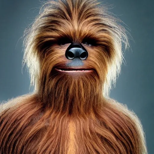 Prompt: a hairless wookie