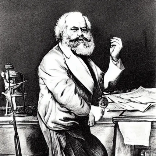 Prompt: karl marx in a bikini, pole dancing