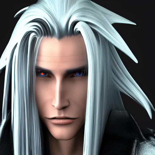 Image similar to sephiroth is mario, a computer rendering by h. r. giger, trending on zbrush central, neoplasticism, zbrush, reimagined by industrial light and magic, # vfxfriday