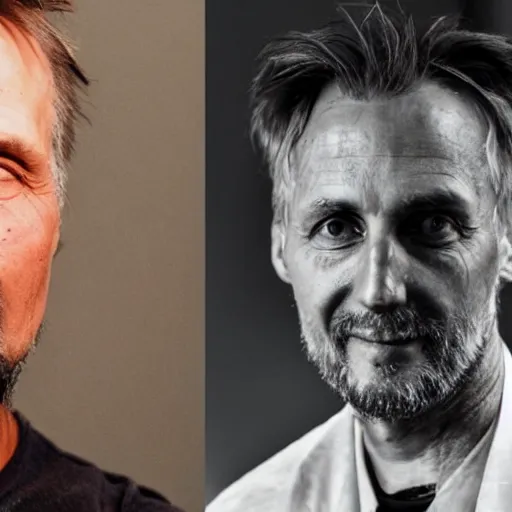 Image similar to photo of jurgen schmidhuber, godfather of all ai, all - powerful being