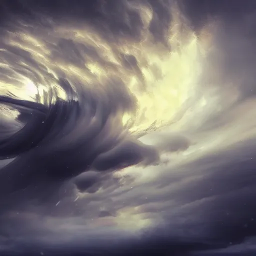 Image similar to beautiful tornado, hdr, hd, artstation, 4 k, amazing beauty, clouds, award - winning, dramatic lighting