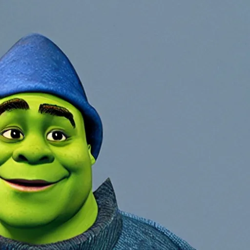 Prompt: shrek as a blueberry