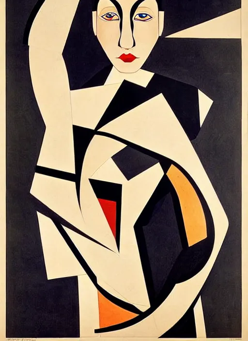 Image similar to constructivism monumental graphic super flat style figurative detailed portrait by avant garde painter and leon bakst, illusion surreal art, highly conceptual figurative art, intricate detailed illustration drawing, controversial poster art, geometrical drawings, no blur