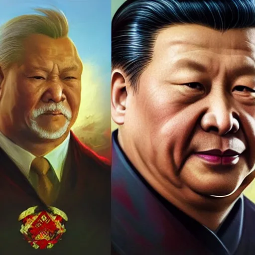 Image similar to leader of people's republic of china xi jinping as duke nukem, highly detailed, digital painting, artstation, concept art, matte, sharp focus, illustration, art by artgerm and greg rutkowski and alphonse mucha