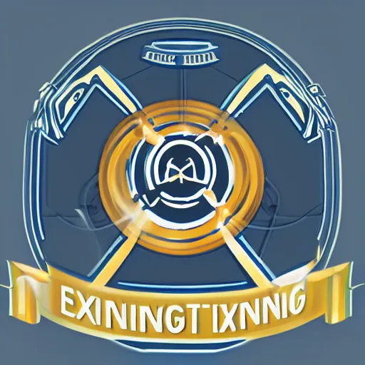 Prompt: logo of a burning exoskeleton