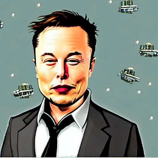 Image similar to elon musk in a south park