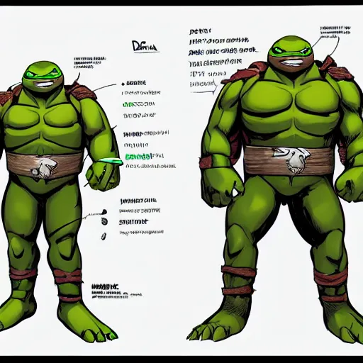 Image similar to new character sheets of new characters for the 2018 rise of the teenage mutant ninja turtles reboot on nickelodeon by the lead artist Andy suriano