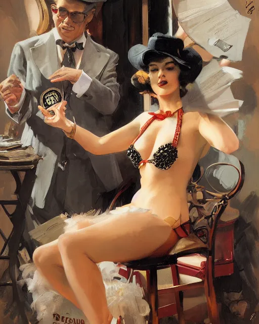 Image similar to burlesque woman selling bitcoin, commercial, buy bitcoin, craig mullins, j. c. leyendecker