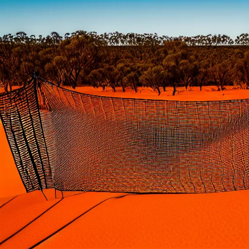 Image similar to bio-sensor net for monitoring the australian desert, XF IQ4, 150MP, 50mm, F1.4, ISO 200, 1/160s, dawn