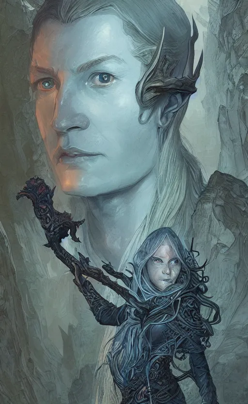 Image similar to portrait of elven wooden pipe on map, symmetrical face features, front game card, drark, marvel comics, dark, intricate, highly detailed, smooth, artstation, digital illustration by ruan jia and mandy jurgens and artgerm and wayne barlowe and greg rutkowski and zdislav beksinski