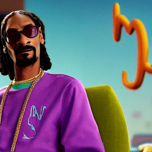 Image similar to film still of Snoop Dogg in new Pixar biopic film