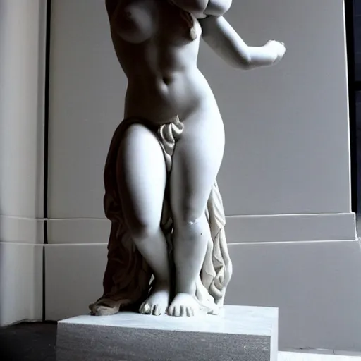 Image similar to doja cat as a greek marble statue, female beauty