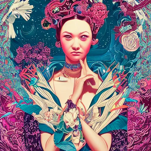 Image similar to Tristan Eaton, victo ngai, artgerm, Perfect princess