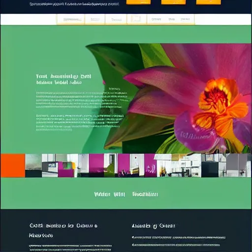 Prompt: modern webpage design layout, bright colours