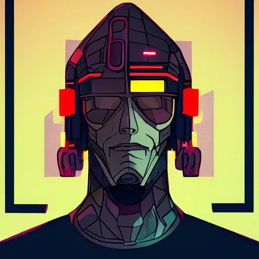 Image similar to cyberpunk william the silent as the leader of a futuristic communist society, cybernetics, sharp lines, digital, artstation, colored in