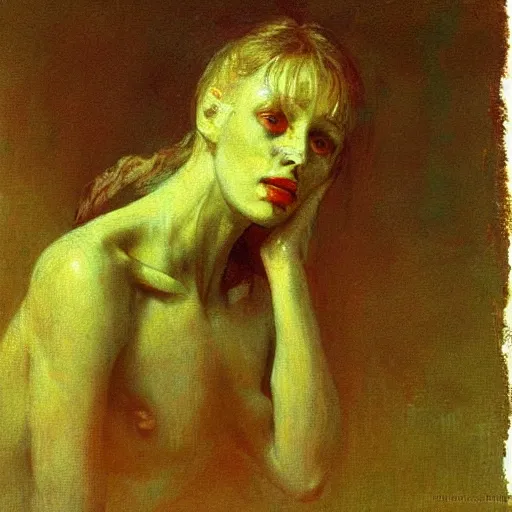 Image similar to alien by ilya repin