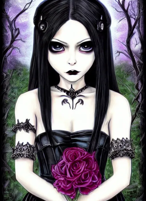 Image similar to ( ( gothic # ) ) princess portrait *. *. by battle angel alita * *, highly detailded