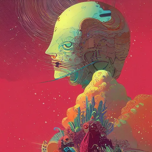 Image similar to illustration of the expression tohave something in mind, by Victo Ngai and James Gilleard and Bruce Pennington