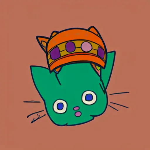 Prompt: Cute kitten, Katamari art style