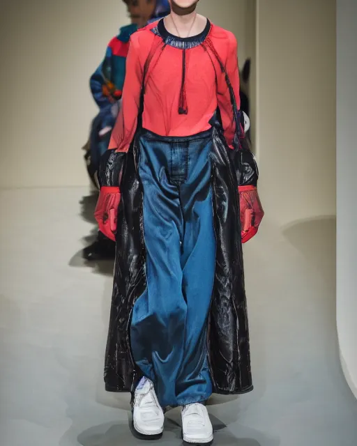 Image similar to hyperrealistic and heavy detailed 2321s balenciaga runway show of stranger things , Leica SL2 50mm, vivid color, high quality, high textured