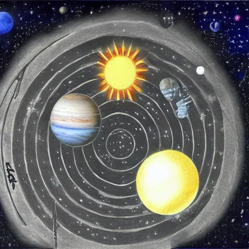 Prompt: The Solar System by Kentaro Miura