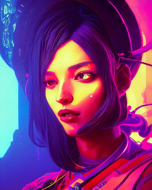 Prompt: portrait of a beautiful woman monster astronaut, intricate abstract. cyberpunk, intricate artwork, bathed in light, octane render, unreal engine, gaudy colors, greg rutkowski, loish, rhads, beeple, makoto shinkai and lois van baarle, ilya kuvshinov, rossdraws, tom bagshaw, alphonse mucha, global illumination