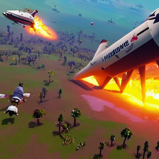 Image similar to hindenburg disaster in fortnite