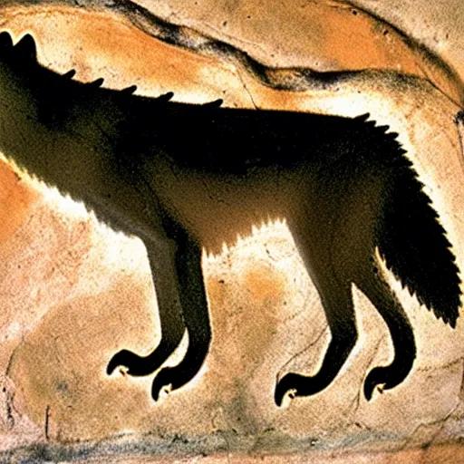 Image similar to wolf, chauvet cave