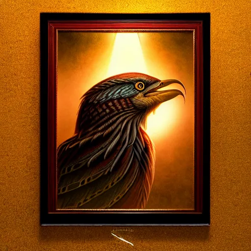 Image similar to Majestic gracious Horus portrait, atmospheric lighting, painted, intricate, volumetric lighting, beautiful, rich deep colours masterpiece, golden hour, sharp focus, ultra detailed, by Leesha Hannigan, Ross Tran, Thierry Doizon, Kai Carpenter, Ignacio Fernández Ríos