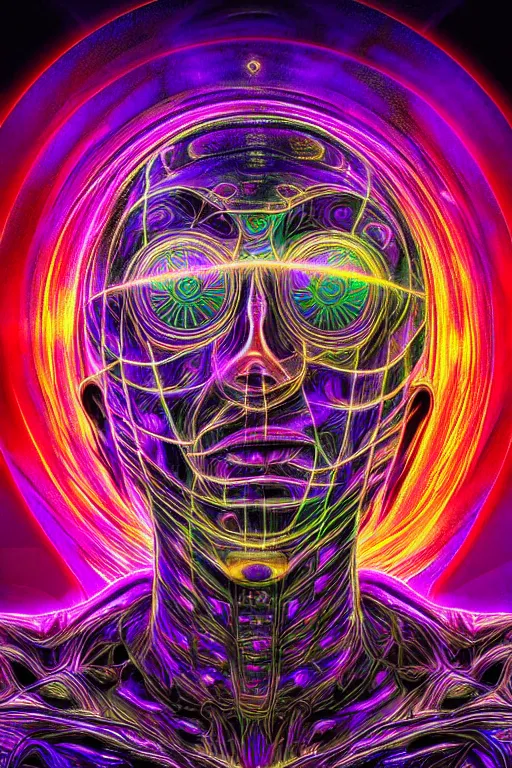 Prompt: Detailed, Electromagnetic Field DMT LSD, realistic, high resolution, detailed reflection, detailed lighting, vivid ultraviolet colors, by Nixeu, by Hannes Bok, by Cameron Gray