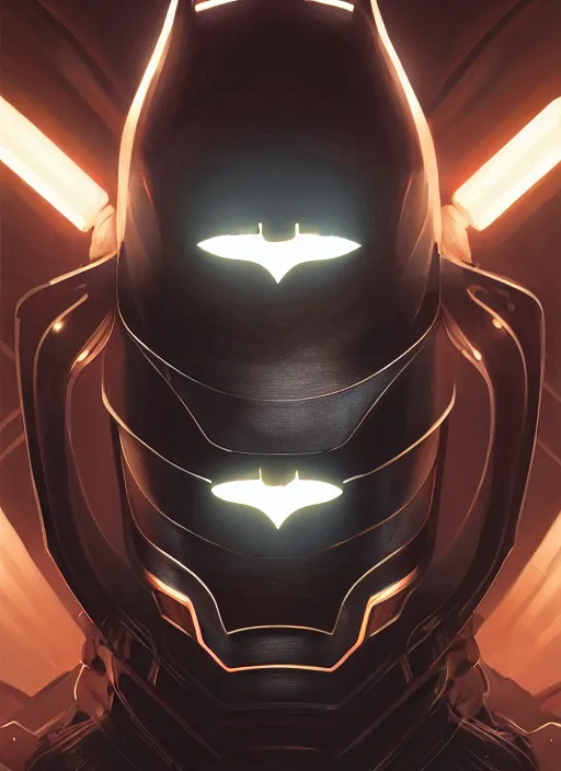 Prompt: Symmetry!! portrait of old Batman, sci-fi armour, tech wear, glowing lights!! sci-fi, intricate, elegant, highly detailed, digital painting, artstation, concept art, smooth, sharp focus, illustration, art by artgerm and greg rutkowski and alphonse mucha