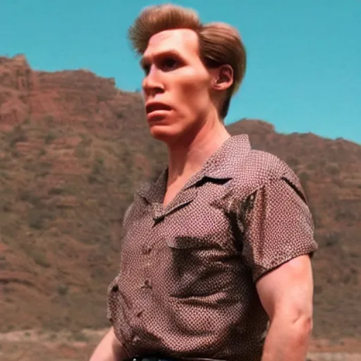 Image similar to Live Action Still of Jerma in Raising Arizona, real life, hyperrealistic, ultra realistic, realistic, highly detailed, epic, HD quality, 8k resolution, body and headshot, film still