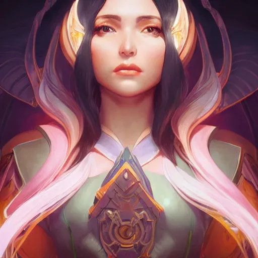 Image similar to perfectly - centered - portrait of irelia from league of legends, intricate, highly detailed, digital painting, artstation, concept art, smooth, sharp focus, illustration, unreal engine 5, 8 k, art by artgerm and greg rutkowski and alphonse mucha