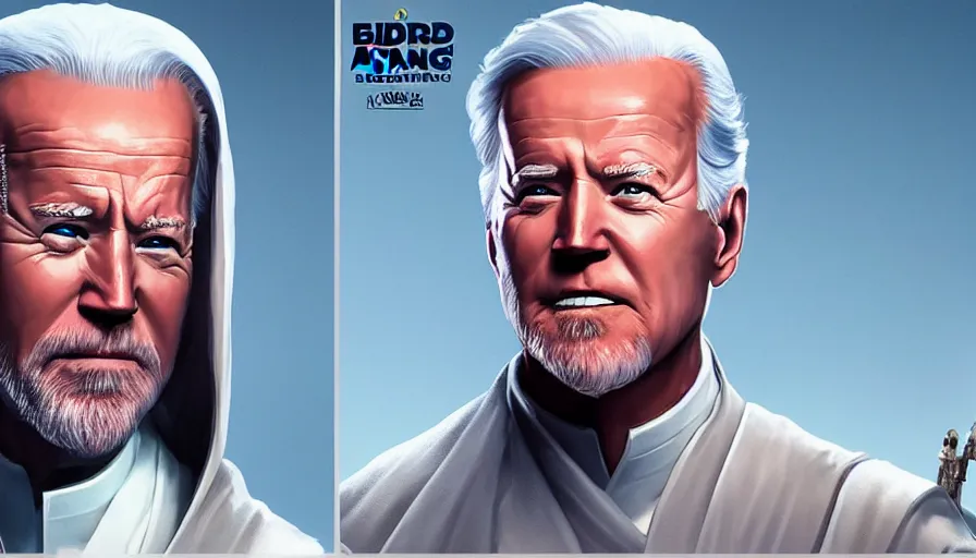 Prompt: joe biden is obi - wan kenobi, billboard images, hyperdetailed, artstation, cgsociety, 8 k