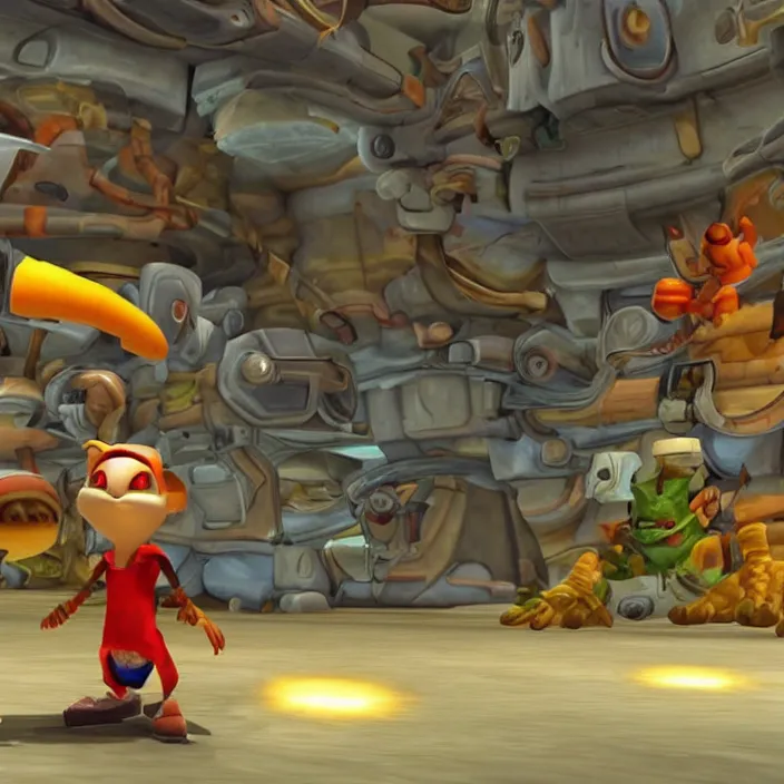 Image similar to elon musk in jak and daxter on the playstation 2