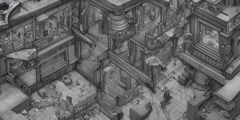 Image similar to escher drawing of where's wally. Infinity, clean, full of detail, Matte, unreal engine