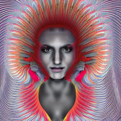 Image similar to fractal woman