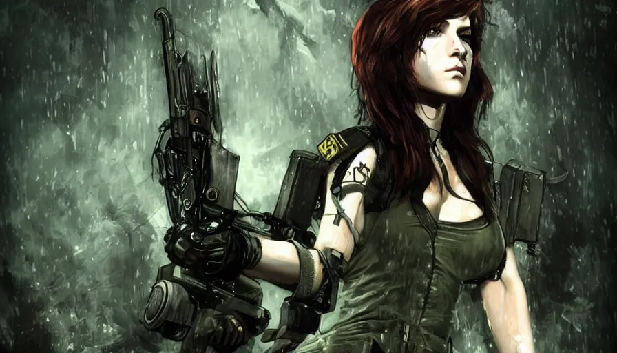 Image similar to quiet from metal gear solid 5 as a lovecraftian witch