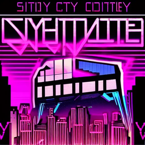 Prompt: synthwave city