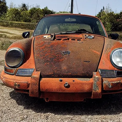 Image similar to rusty, scrap, salvage, junk 9 1 1 porsche