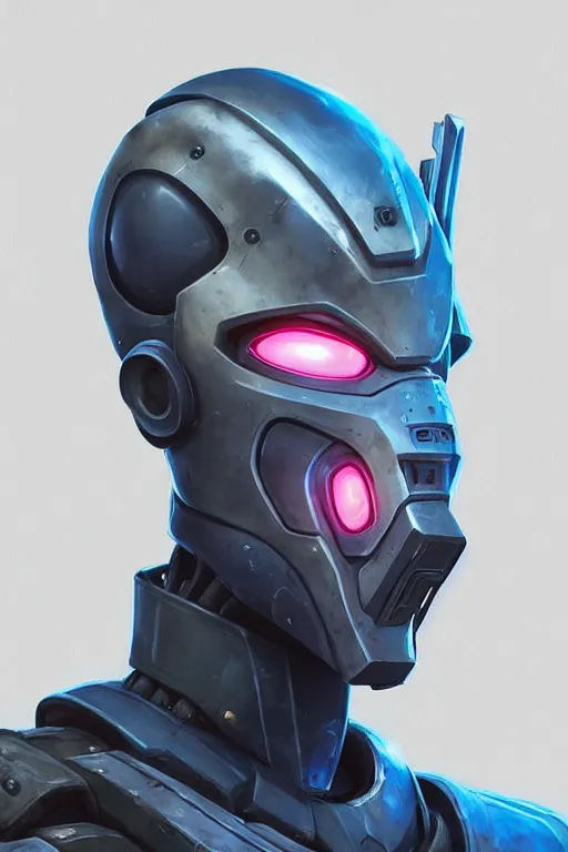 Image similar to epic mask helmet robot ninja portrait stylized as fornite style game design fanart by concept artist gervasio canda, behance hd by jesper ejsing, by rhads, makoto shinkai and lois van baarle, ilya kuvshinov, rossdraws global illumination radiating a glowing aura global illumination ray tracing hdr render in unreal engine 5