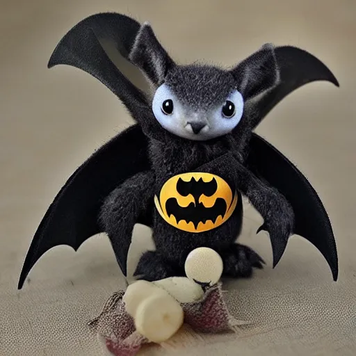 Image similar to cute bat with daggers