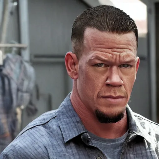 Image similar to jhon cena in sons of anarchy very detailed 4k quality super realistic