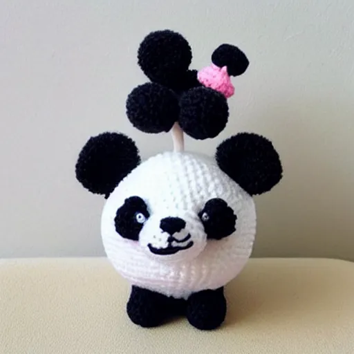 Image similar to cute panda Amigurumi