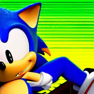 Image similar to sonic with no teeth