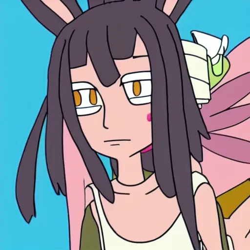 Image similar to Louise belcher animated in the style of studio ghibli