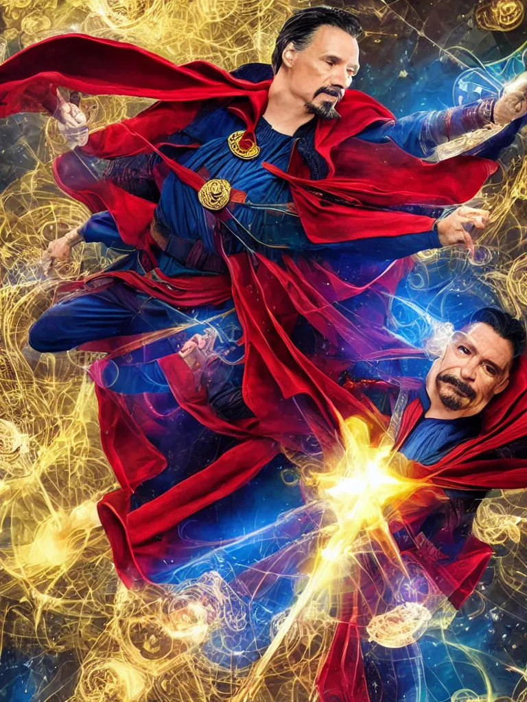 Prompt: Paquito Diaz as Doctor Strange