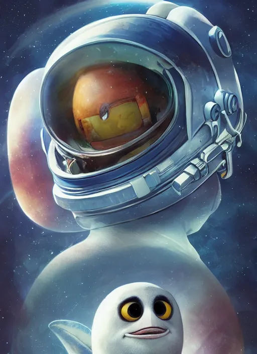 Image similar to astronaut penguin in space adventure movie by nuri iyem, james gurney, james jean, greg rutkowski, anato finnstark. pixar. hyper detailed, 5 0 mm, award winning photography, perfect faces