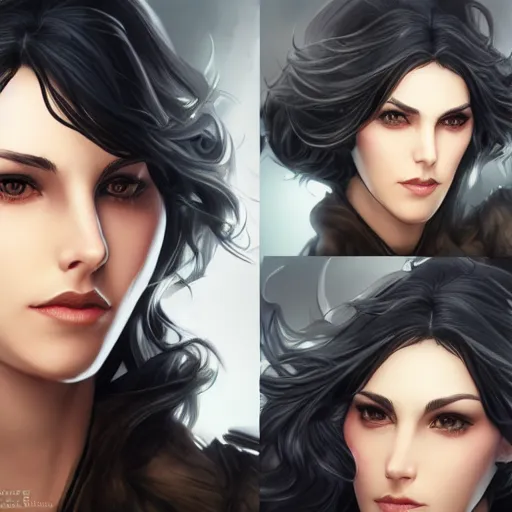 Prompt: yennefer, artgerm